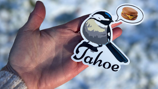 LARGE TAHOE CHICKADEE CHEESEBURGER STICKER