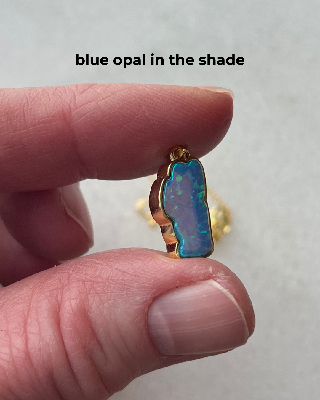 Lake Tahoe Opal Necklace in Sterling Silver or 14K Gold, Luxury Birthday or Anniversary Gift, Modern Bridal Jewelry, Hometown Pendant