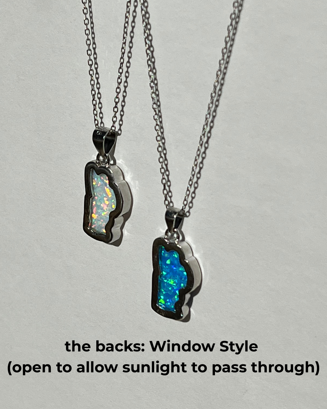 Lake Tahoe Opal Necklace in Sterling Silver or 14K Gold, Luxury Birthday or Anniversary Gift, Modern Bridal Jewelry, Hometown Pendant
